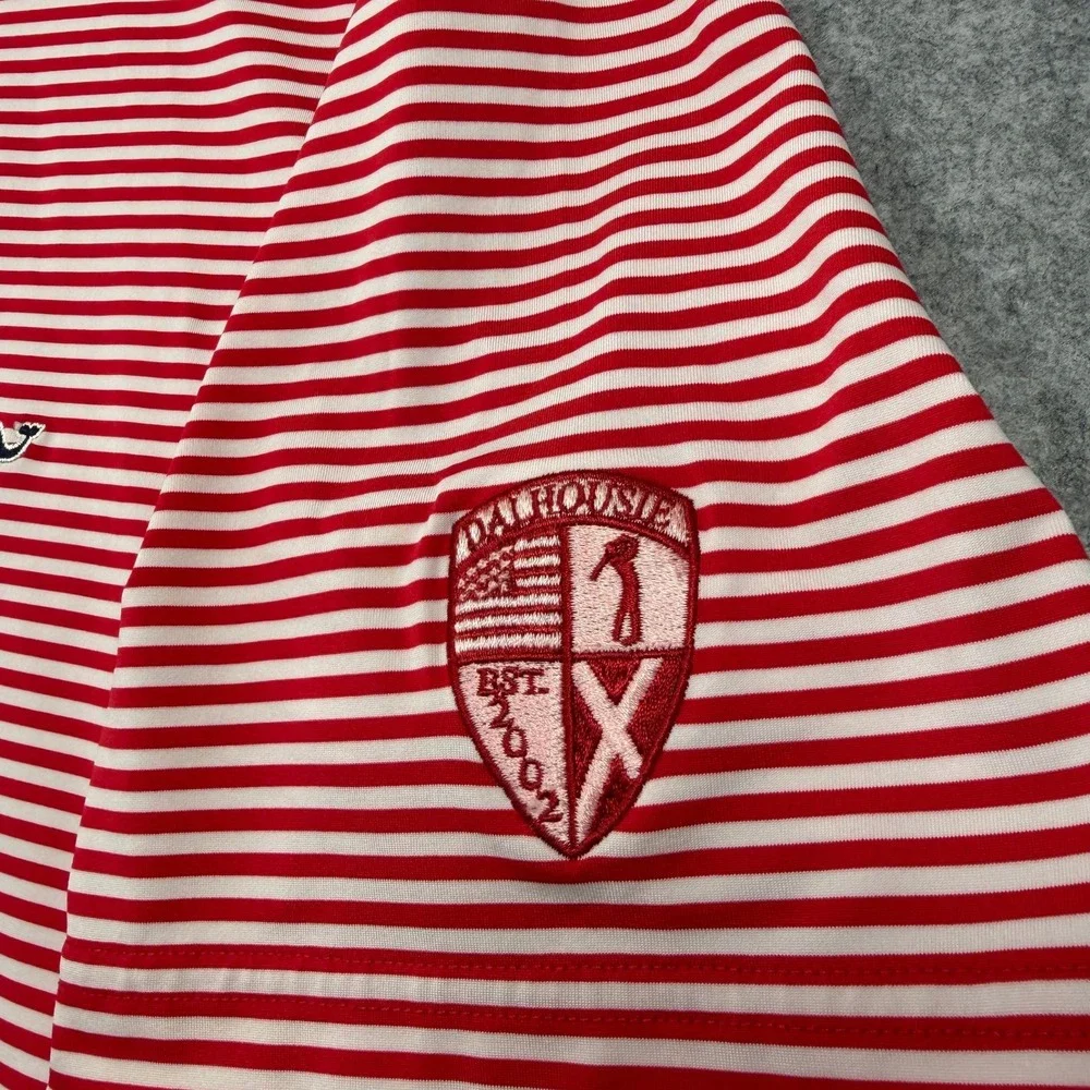 Vineyard Vines Polo Mens M Red Striped Dalhousie Golf St Louis Cardinals MLB